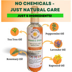 Ella's Kids spray bottle label showing key ingredient highlights