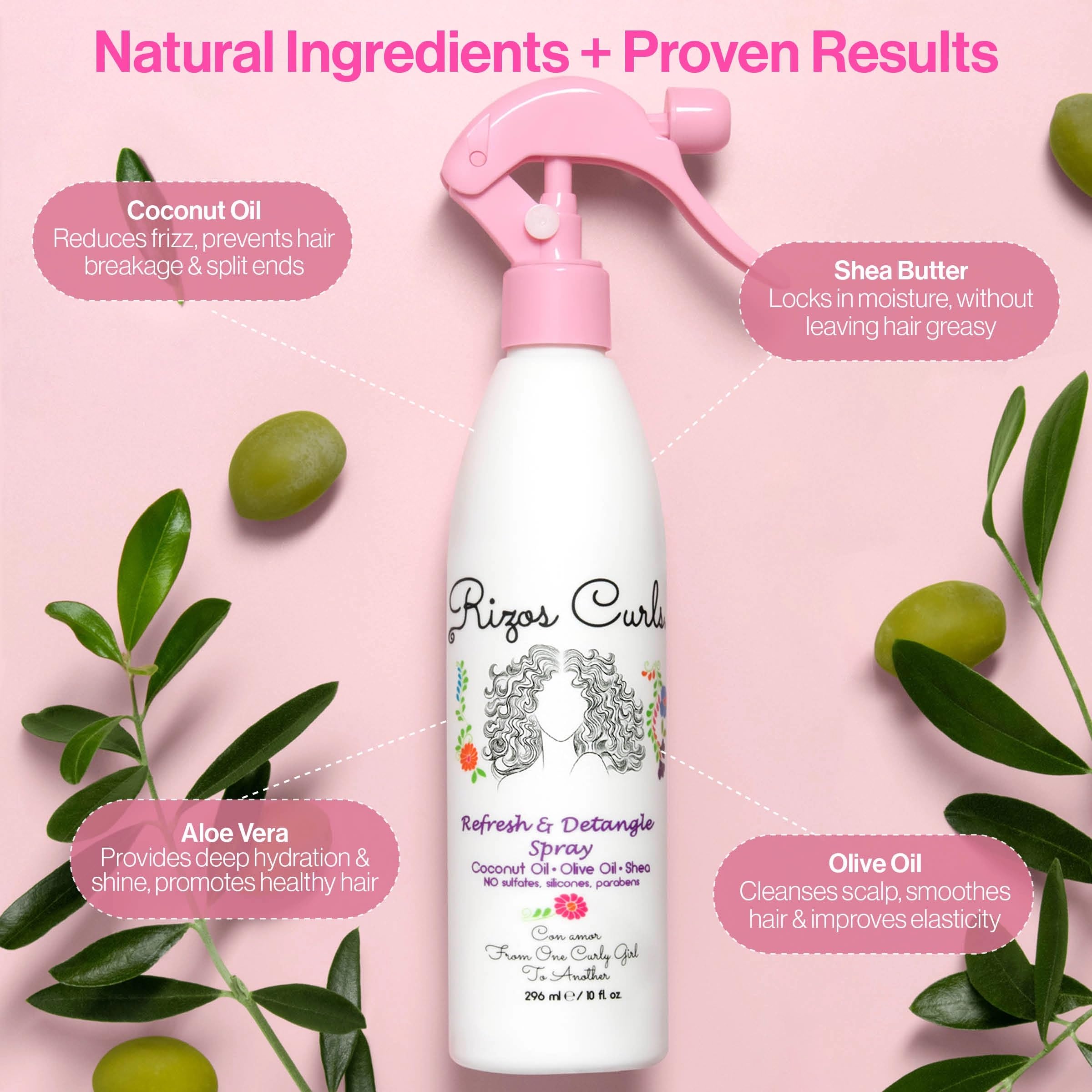 Rizos Curls 2 in 1 leave in conditioning spray for curly and wavy hair
