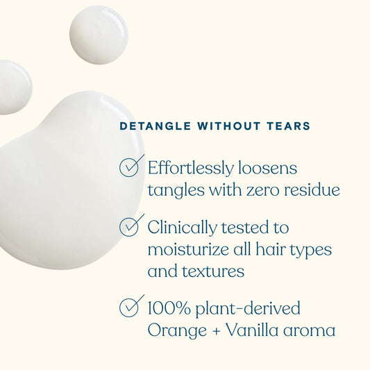 Pipette kids detangling spray bottle highlighting the orange and vanilla variant labels