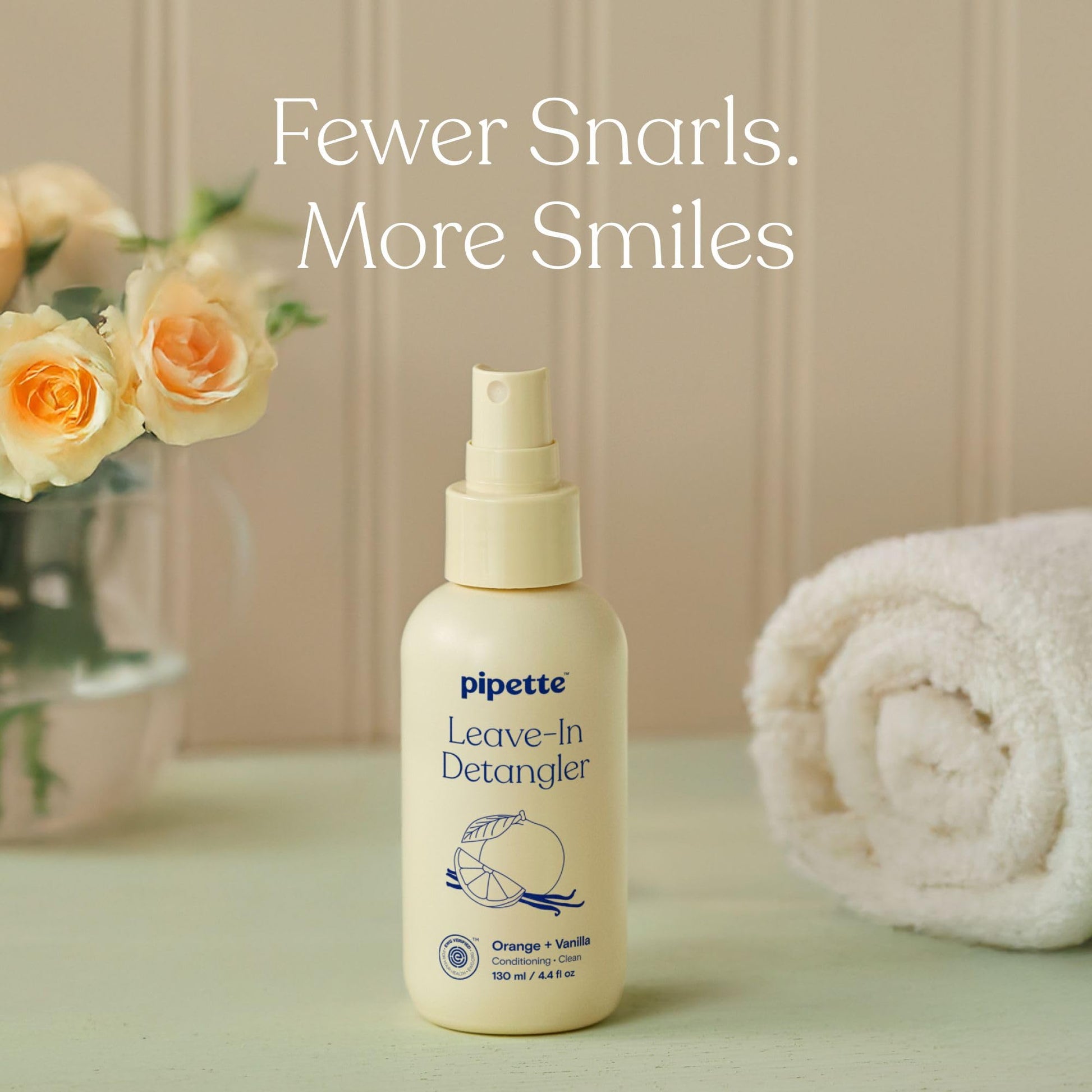 Authentic Pipette imported toddler haircare packaging on a clean background