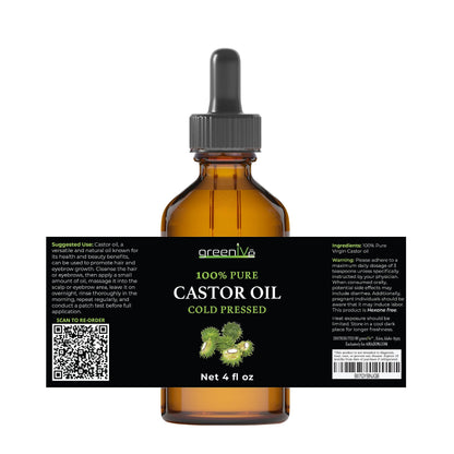 GreenIVe castor oil for hair and scalp application