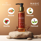 Besque magic body oil pump dispenser close up