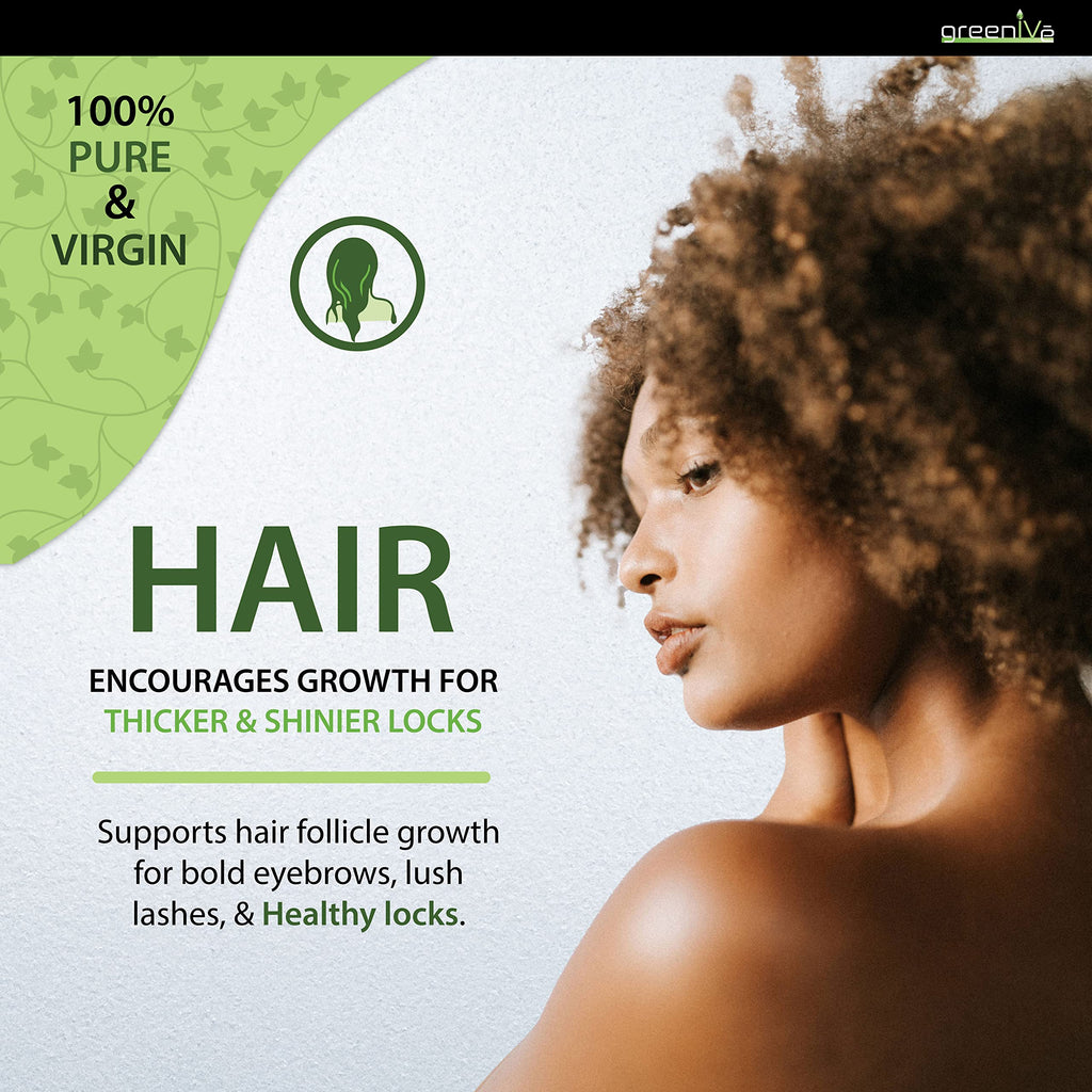 Demonstration of castor oil application for hair and scalp conditioning