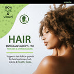 Demonstration of castor oil application for hair and scalp conditioning