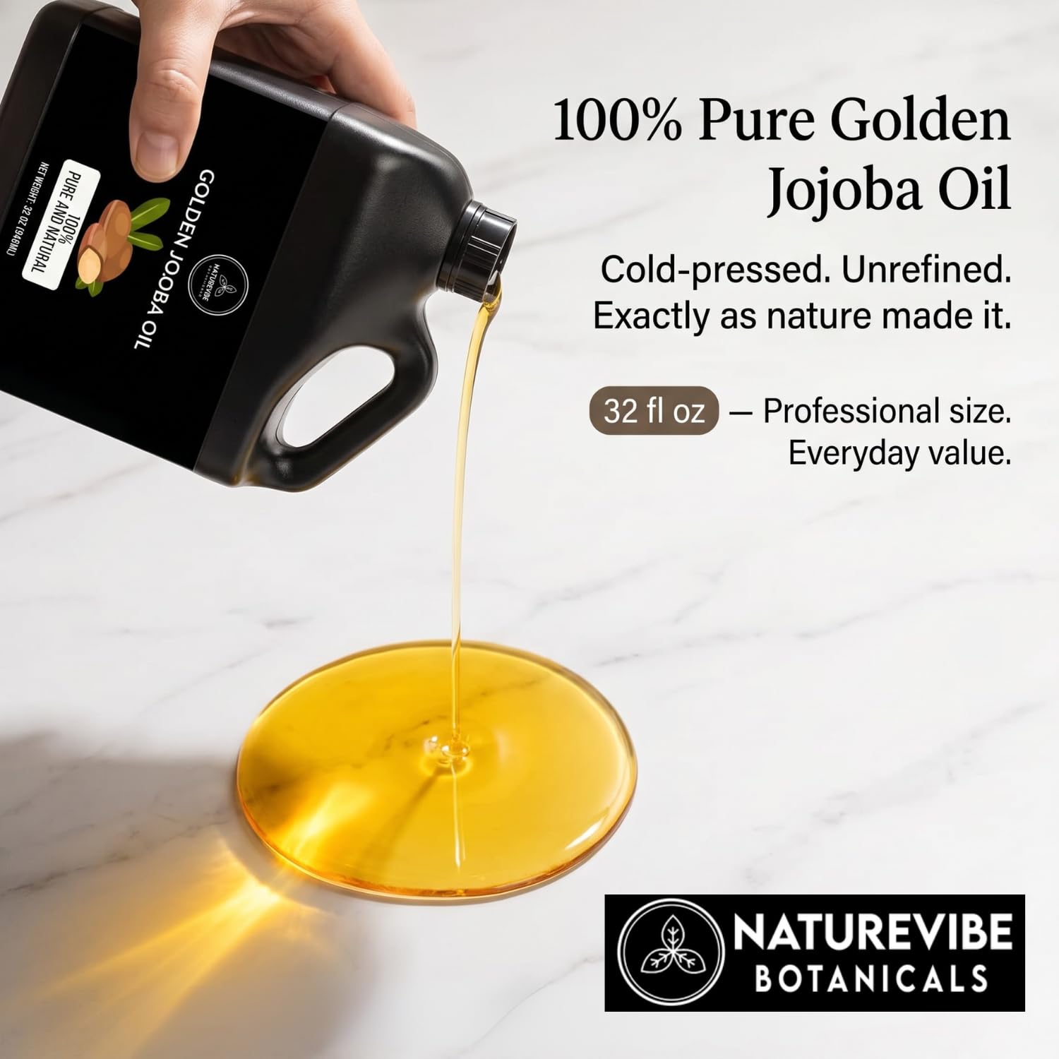 Naturevibe Botanicals Golden Jojoba Oil cold pressed extraction icon
