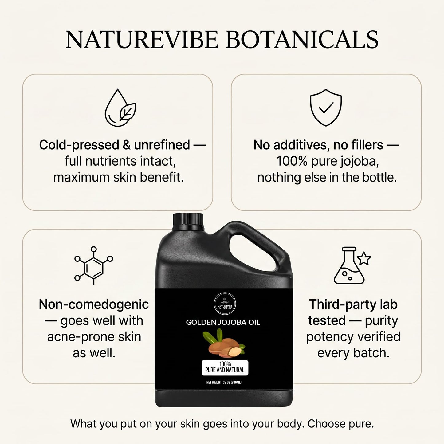 Naturevibe Botanicals Golden Jojoba Oil texture and application