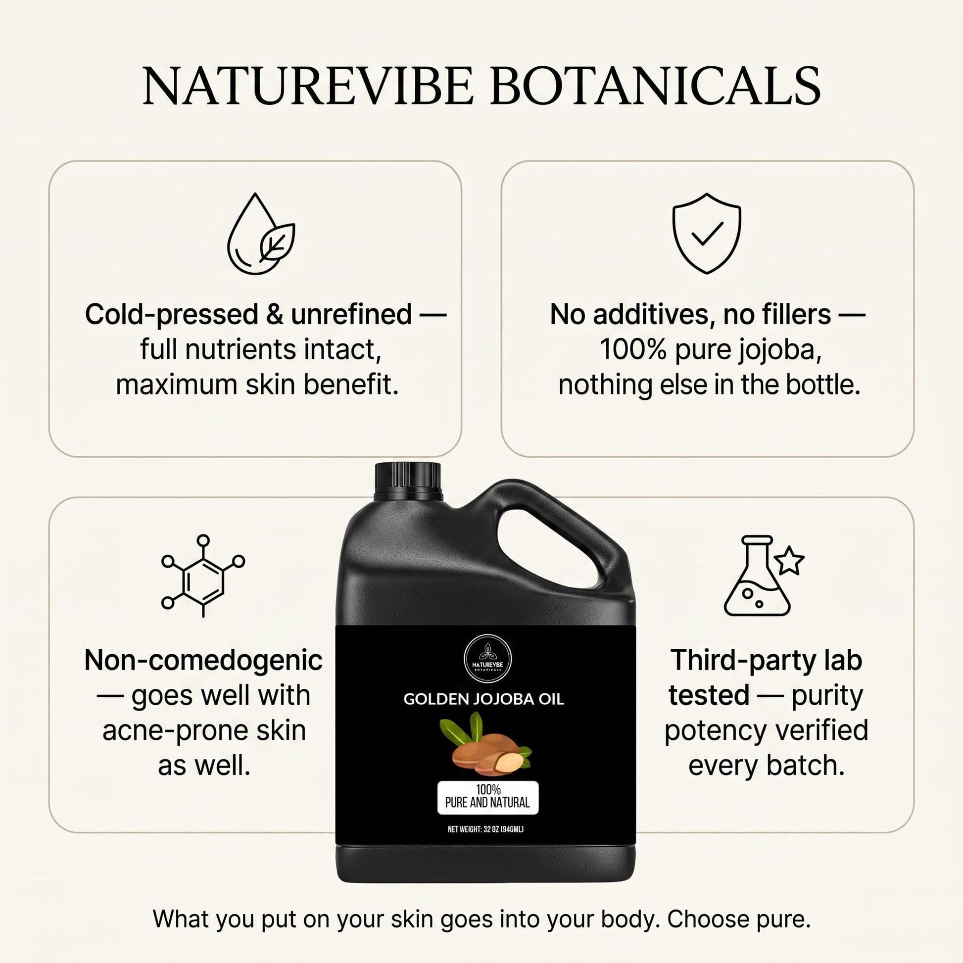 Naturevibe Botanicals Golden Jojoba Oil texture and application