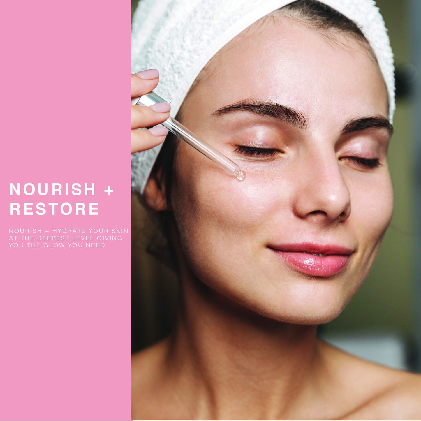 Application of oil to hair showing shine restoration