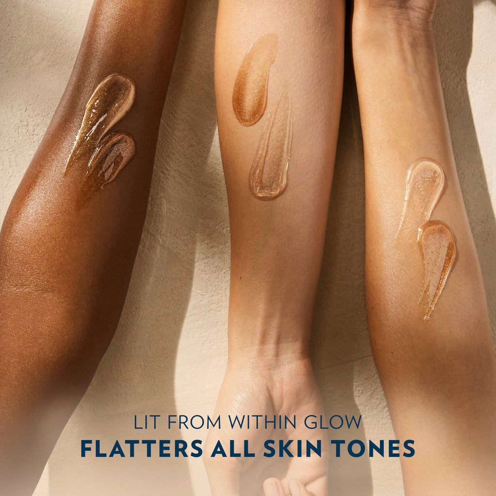 Vaseline Glazed And Glisten Golden Hour Body Gel Oil cap detail