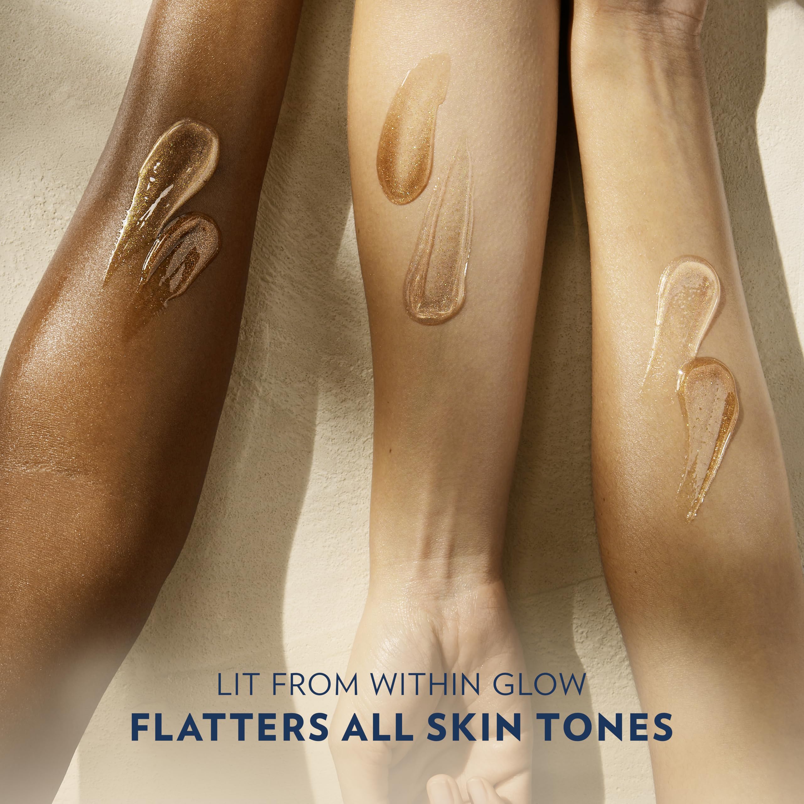 Vaseline Golden Hour Body Gel Oil ingredient highlights and benefits label