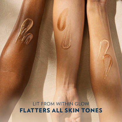 Vaseline Golden Hour Body Gel Oil ingredient highlights and benefits label