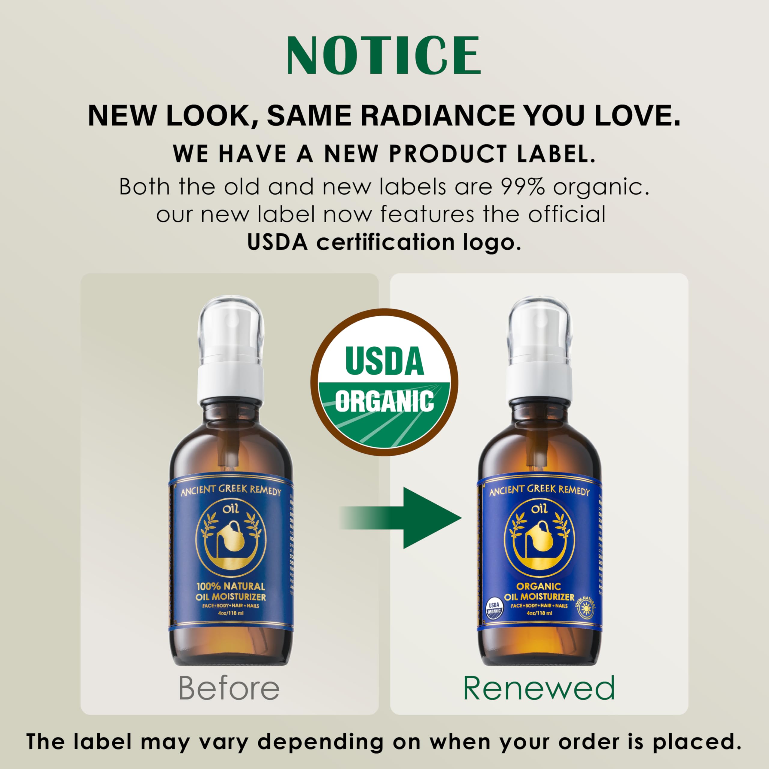 Ancient Greek Remedy organic moisturizer application
