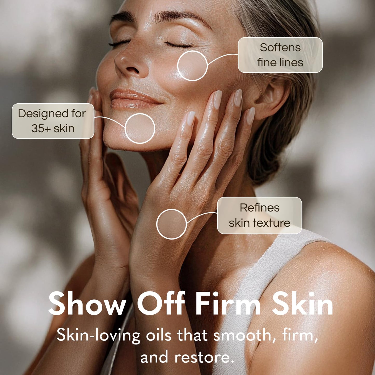 Close up of Goda Silk Body Oil texture and application