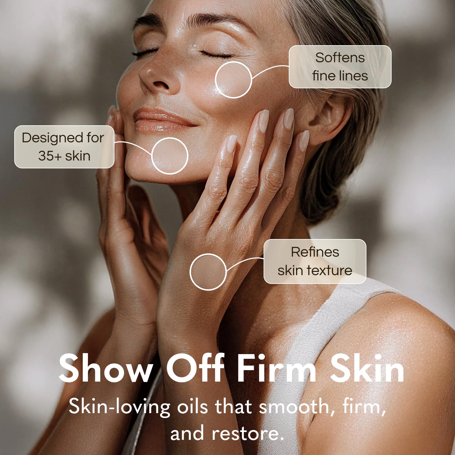 Close up of Goda Silk Body Oil texture and application