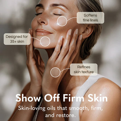 Close up of Goda Silk Body Oil texture and application