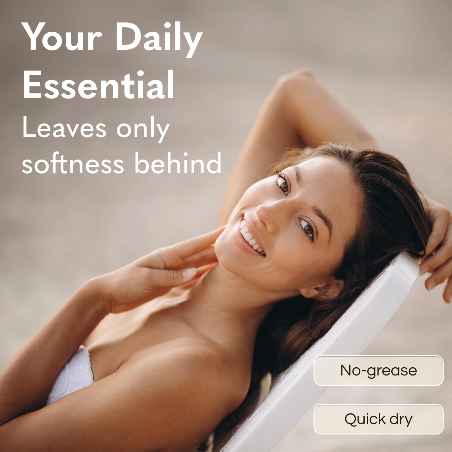 Applying Goda Silk Body Oil on dry skin after shower