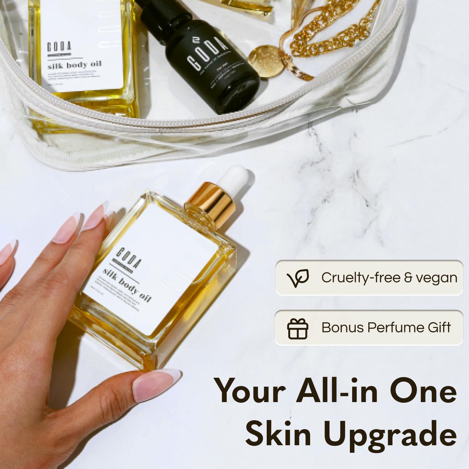 Goda Silk Body Oil premium skincare collection product shot