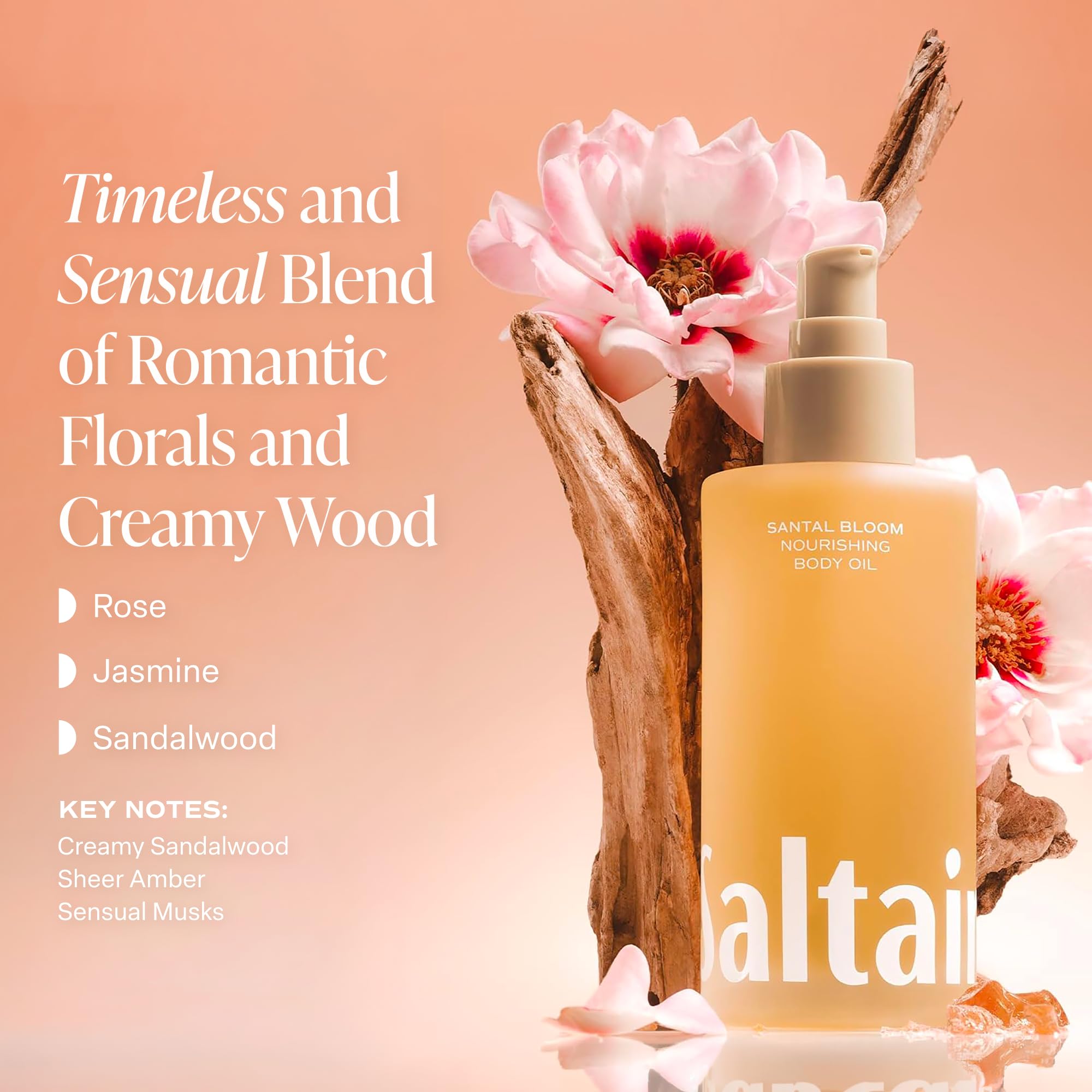 Saltair nourishing body oil pump bottle application