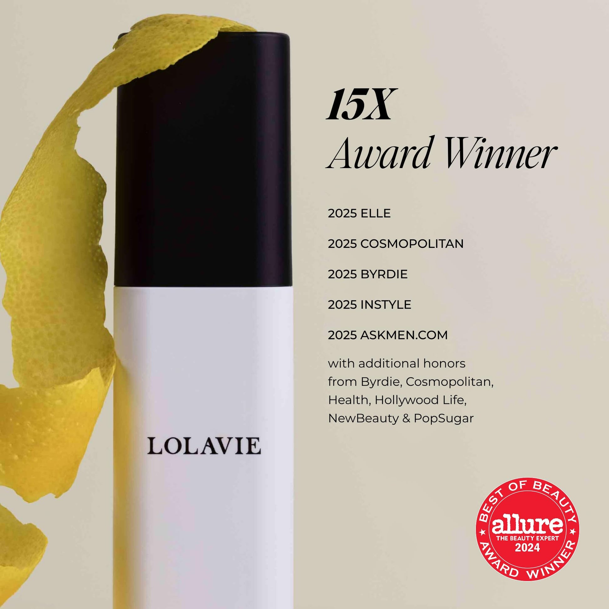 LolaVie vegan detangling spray bottle highlighting bond technology benefits