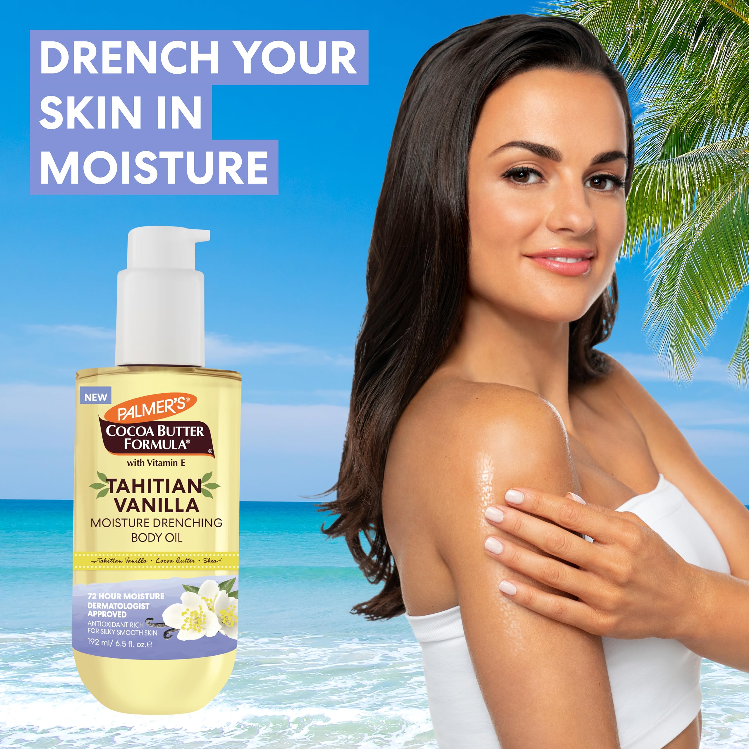 Palmer's body oil 6.5 fluid ounce bottle packaging