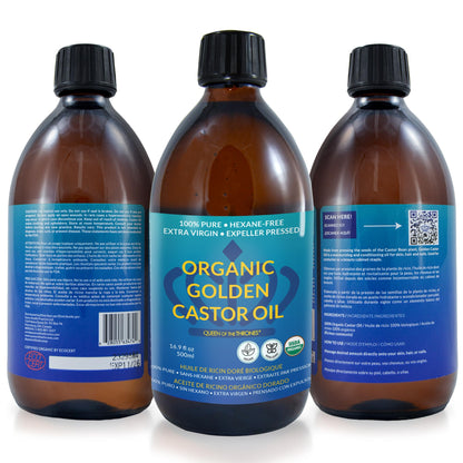 USDA certified organic castor oil for eyelashes and brows