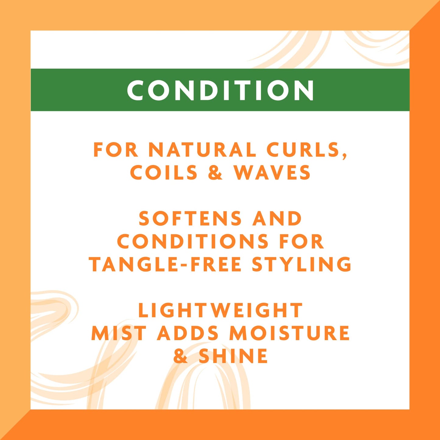 Cantu curly hair detangler leave in spray displaying the ingredients and pure shea butter features.