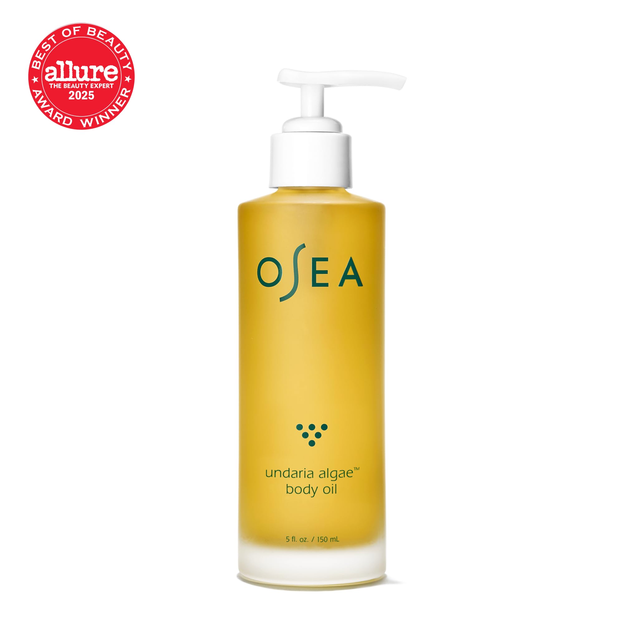 Osea Undaria Algae Body Oil glass bottle with pump dispenser