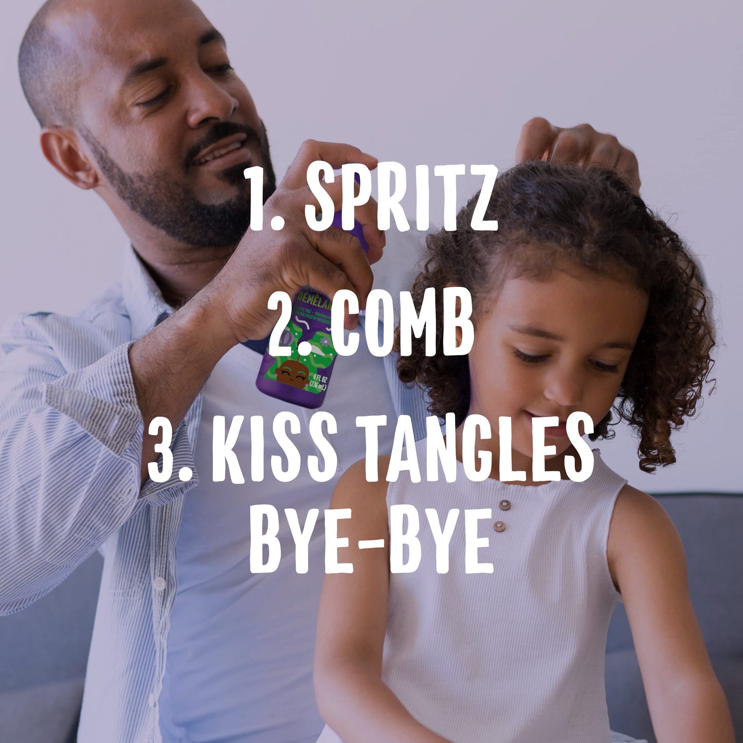 Sulfate and paraben free kids hair care spray triple pack
