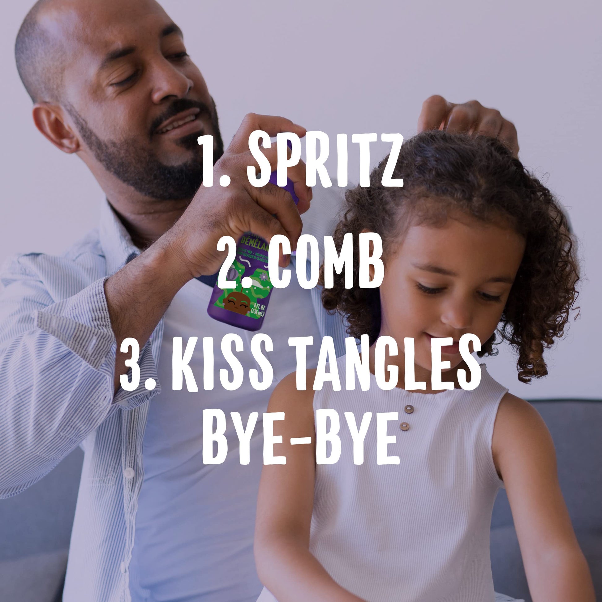 Sulfate and paraben free kids hair care spray triple pack