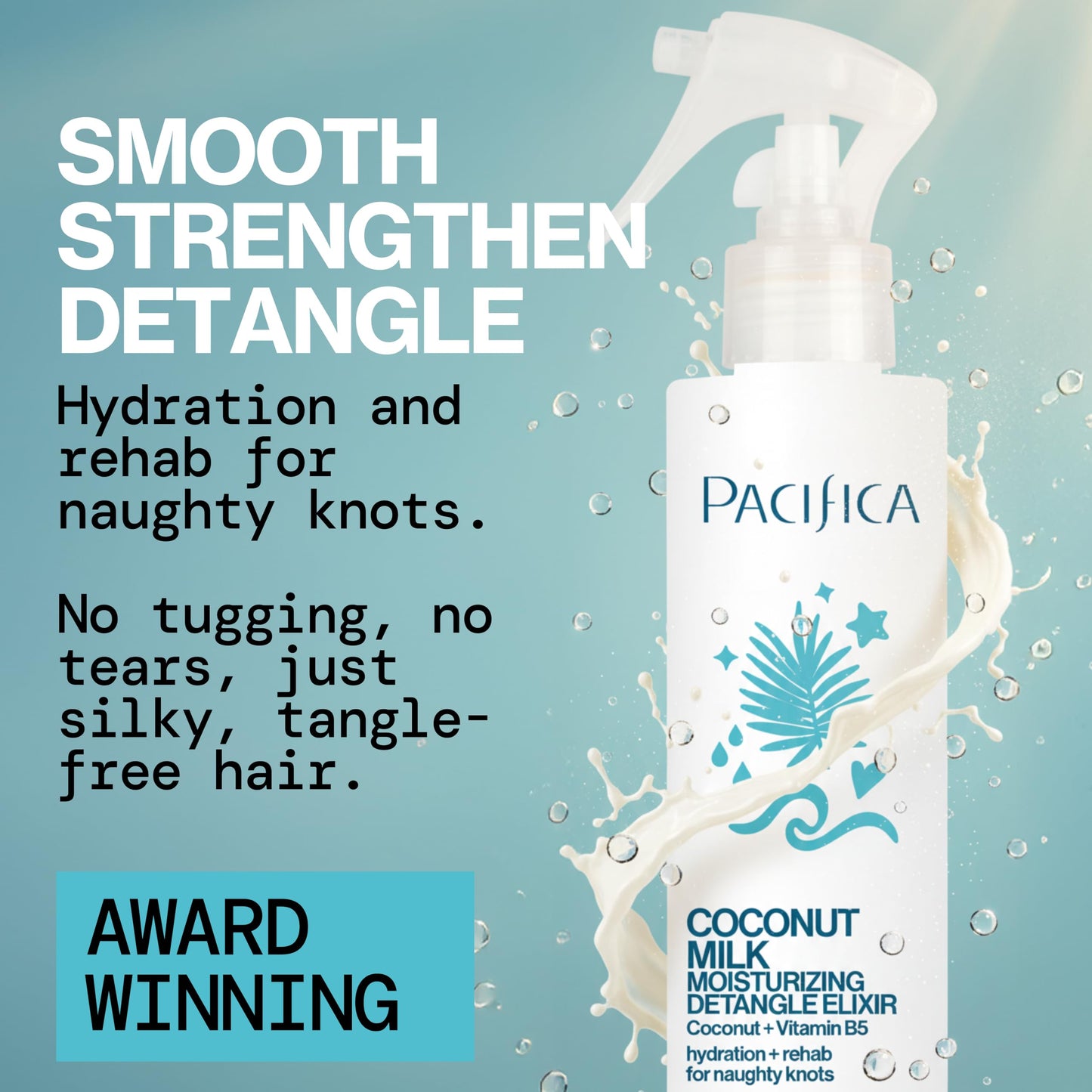 Pacifica leave in conditioning elixir pump dispenser closeup