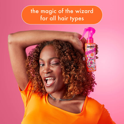 Amika the wizard primer unboxed next to its colorful protective retail carton