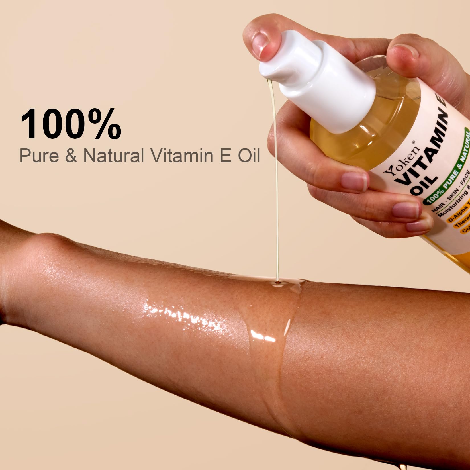 Yoken Vitamin E Oil bottle with pump applicator