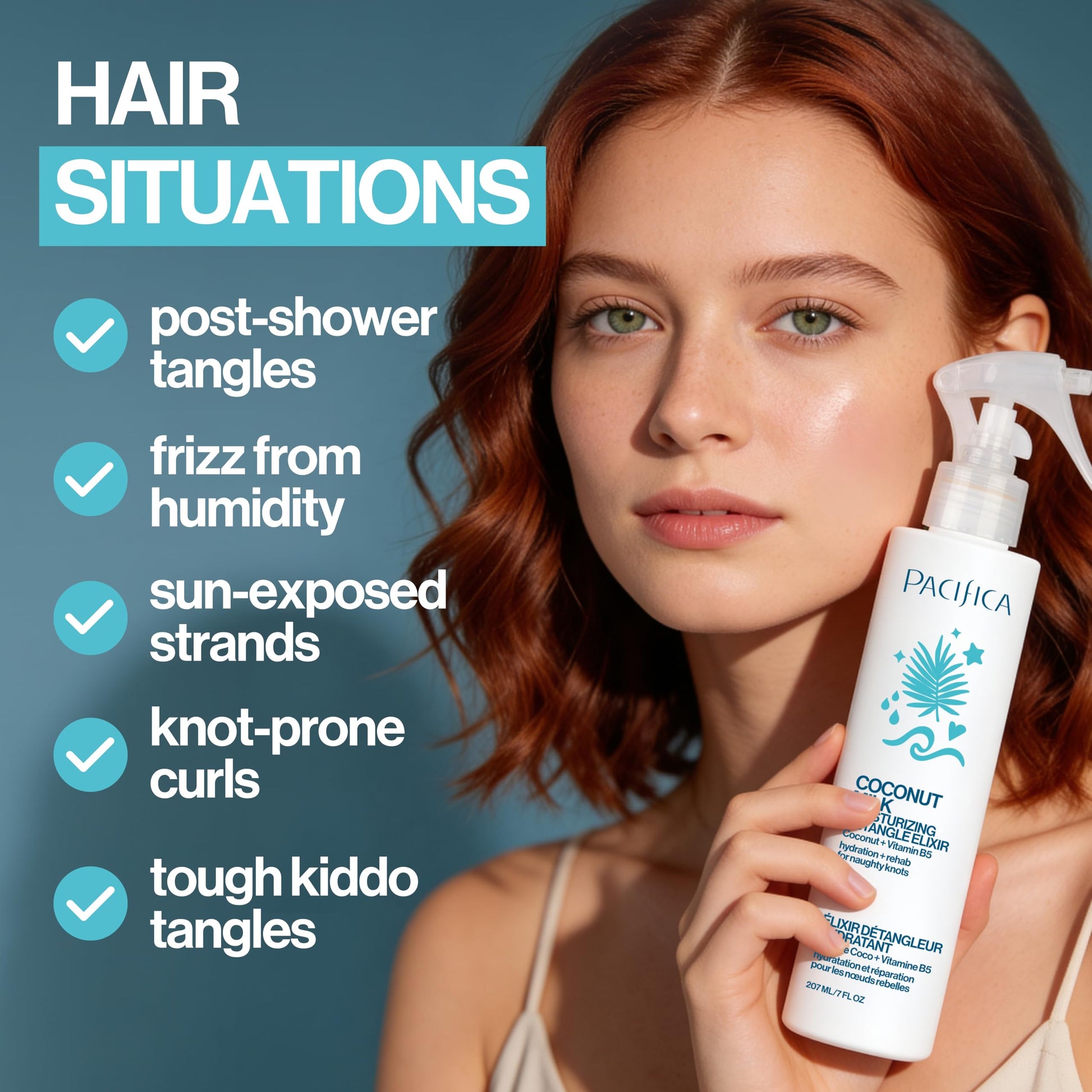Pacifica coconut milk hair mist for frizz control