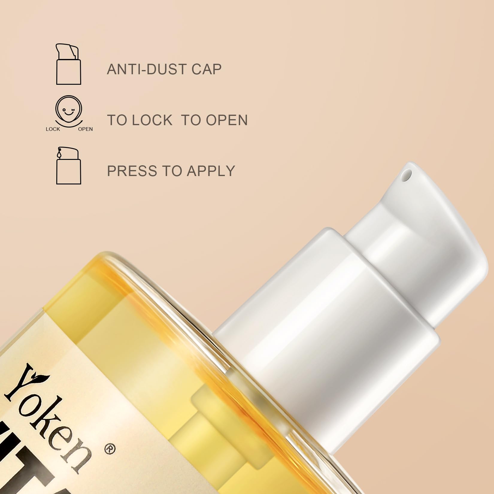 Cold pressed Yoken Vitamin E Oil texture