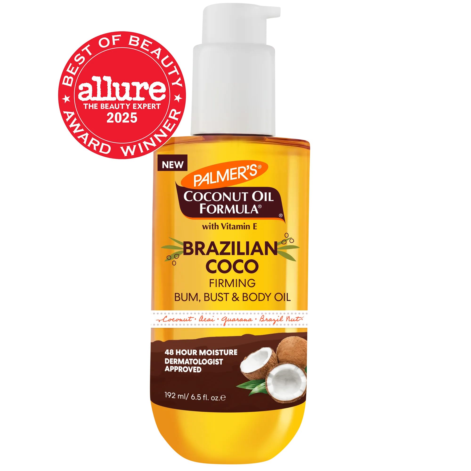 Palmers Brazilian Coco Firming Body Oil bottle 192 ml packaging