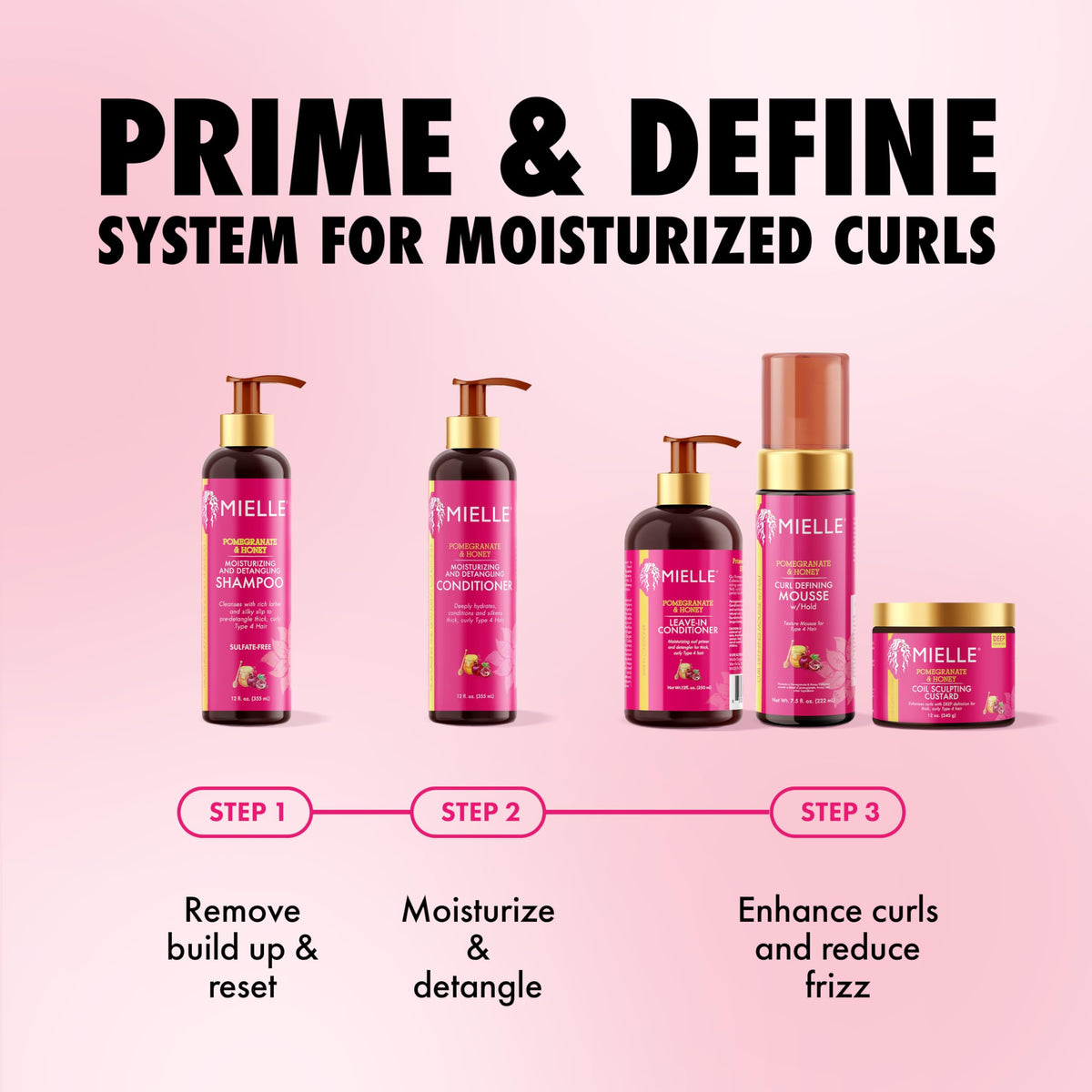 Mielle Organics Pomegranate And Honey Leave In Conditioner bottle label details