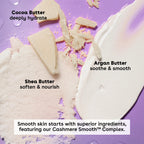 Eos vanilla cashmere body oil side profile view