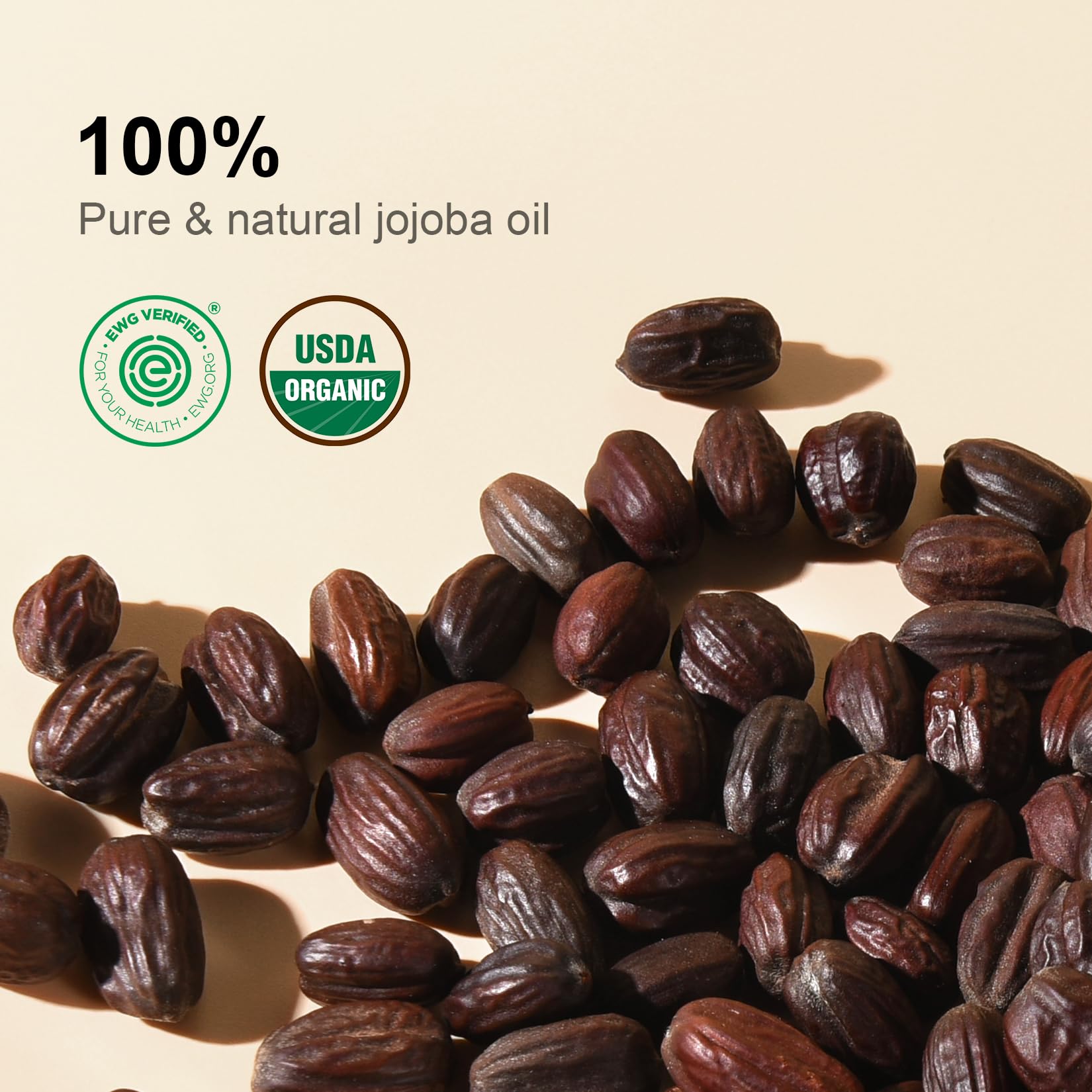Cold pressed jojoba oil texture on skin