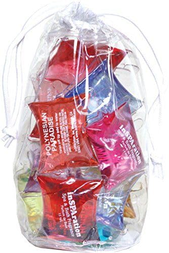 InSPAration aromatherapy gift bag containing assorted spa scent packets.