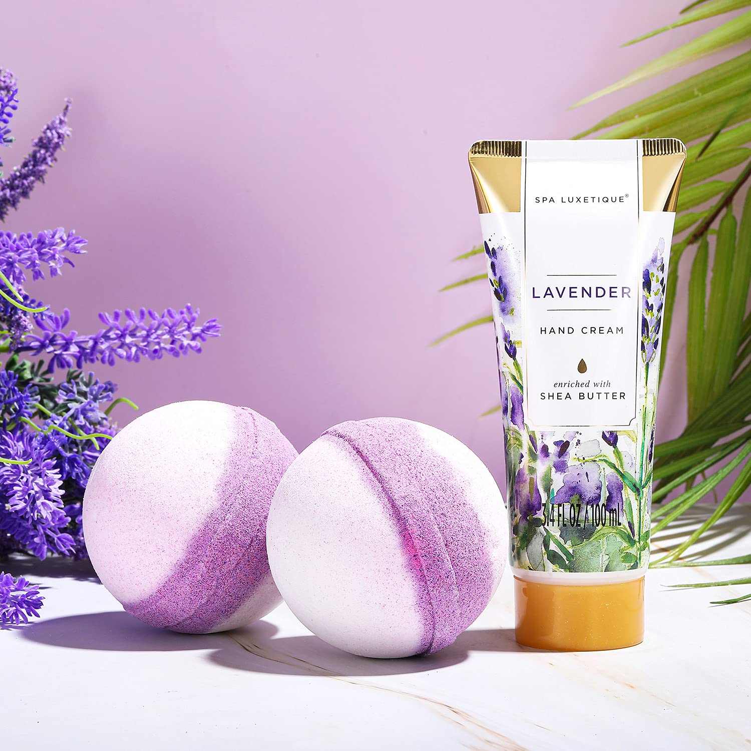 Spa Luxetique set components arranged on a surface