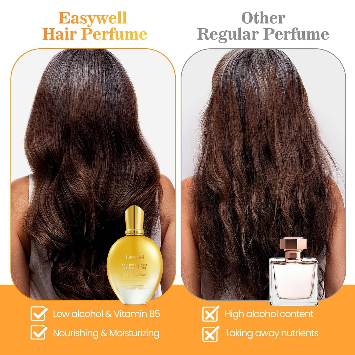 Easywell hair conditioner spray bottle in a travel handbag