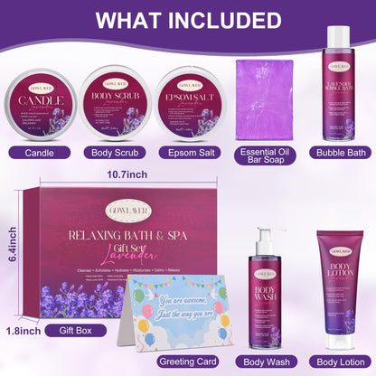 Top view of the pink Gowlvaer spa gift packaging