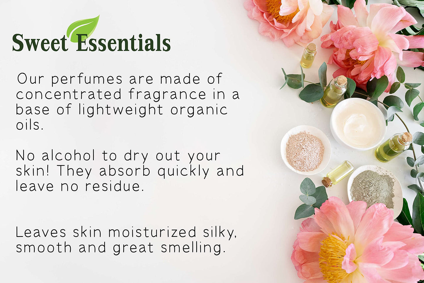 Back label of Sweet Essentials fragrance oil showing ingredients