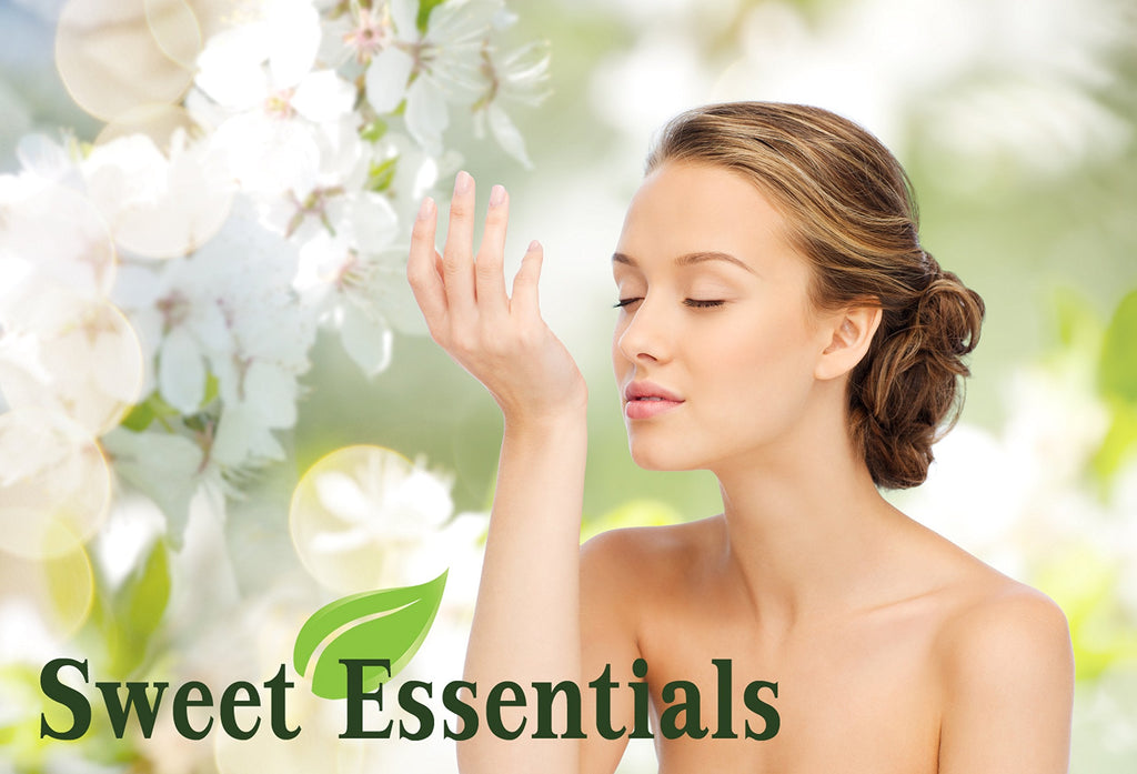 Sweet Essentials 2 fluid ounce perfume oil packaging box and bottle set