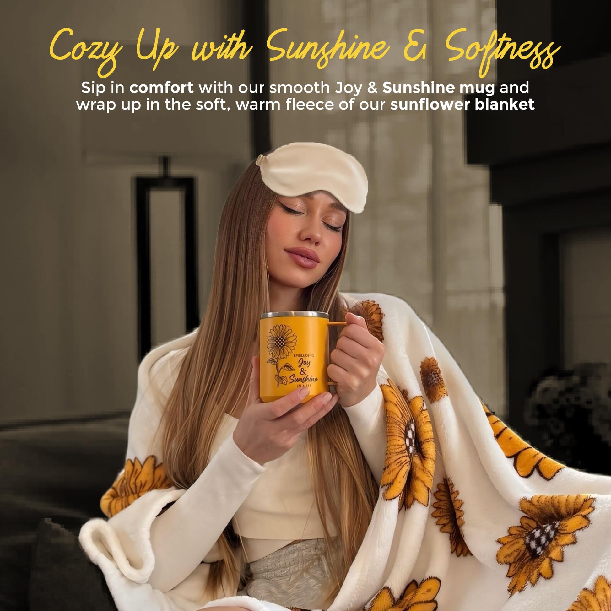 Gift set components including the blanket and sleep mask