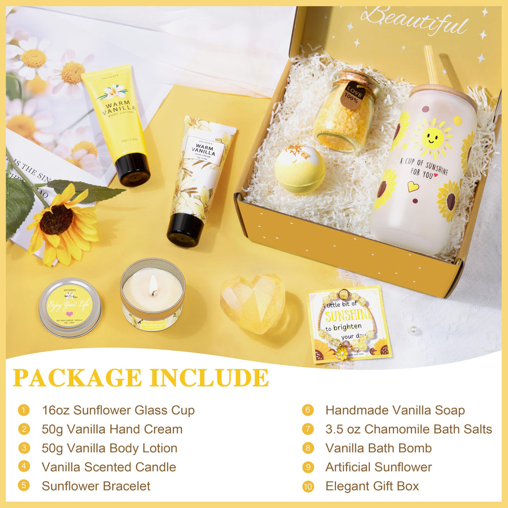 LUCOTIYA ten piece pampering box contents layout