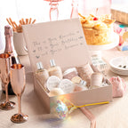 Full 20 piece deluxe birthday spa set arranged attractively