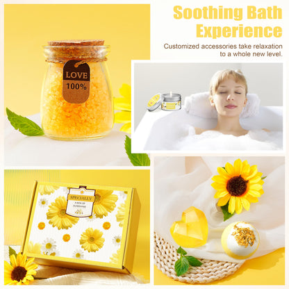 LUCOTIYA warm vanilla bath products unboxed to highlight the complete collection of self care items
