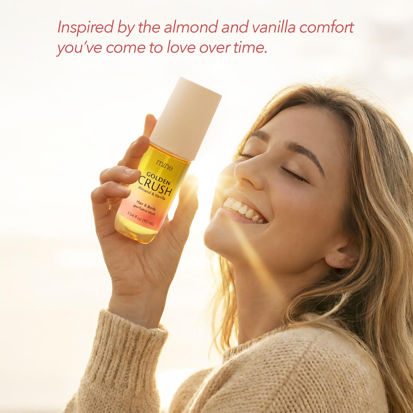Mine fragrance mist for hair and body front view