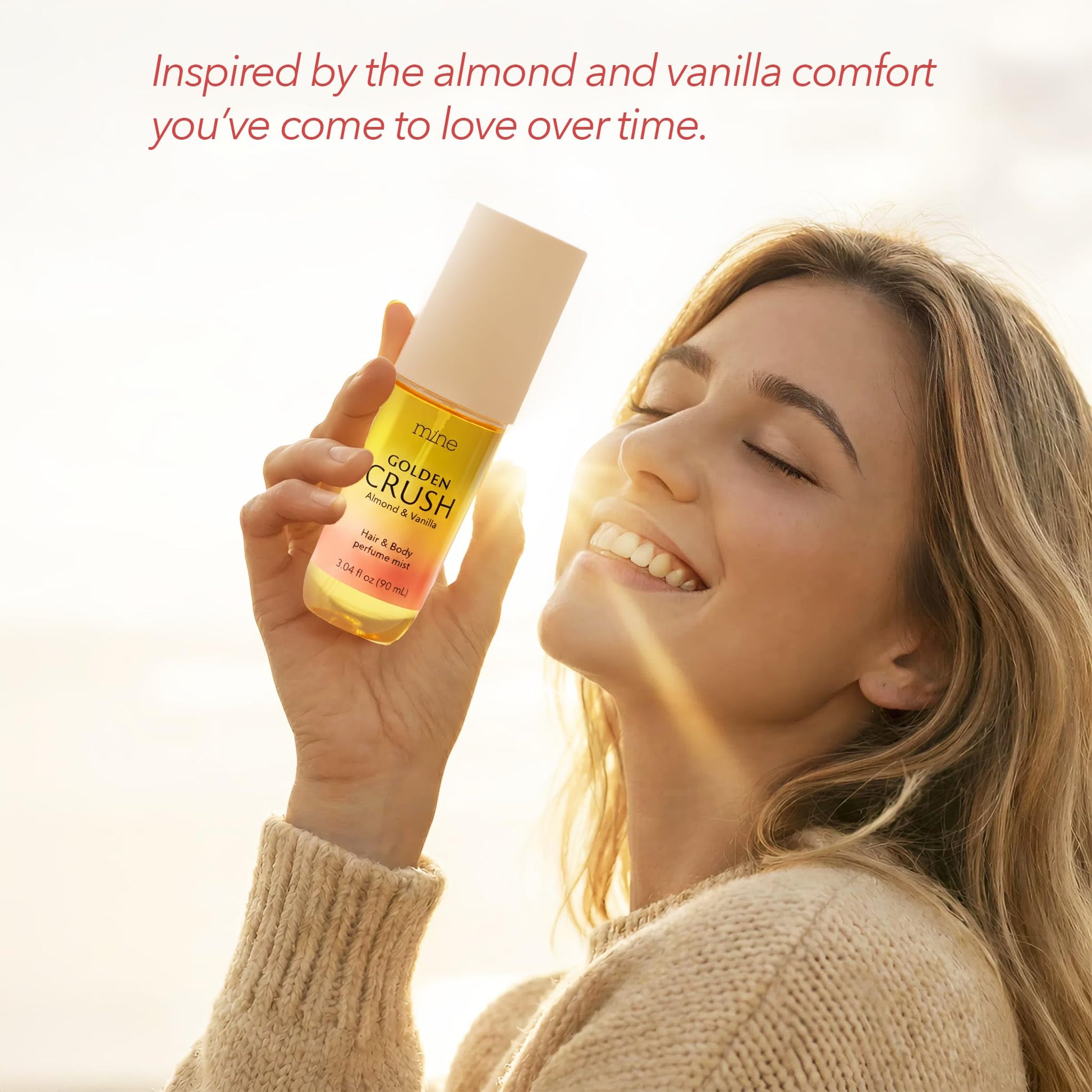 Mine fragrance mist for hair and body front view